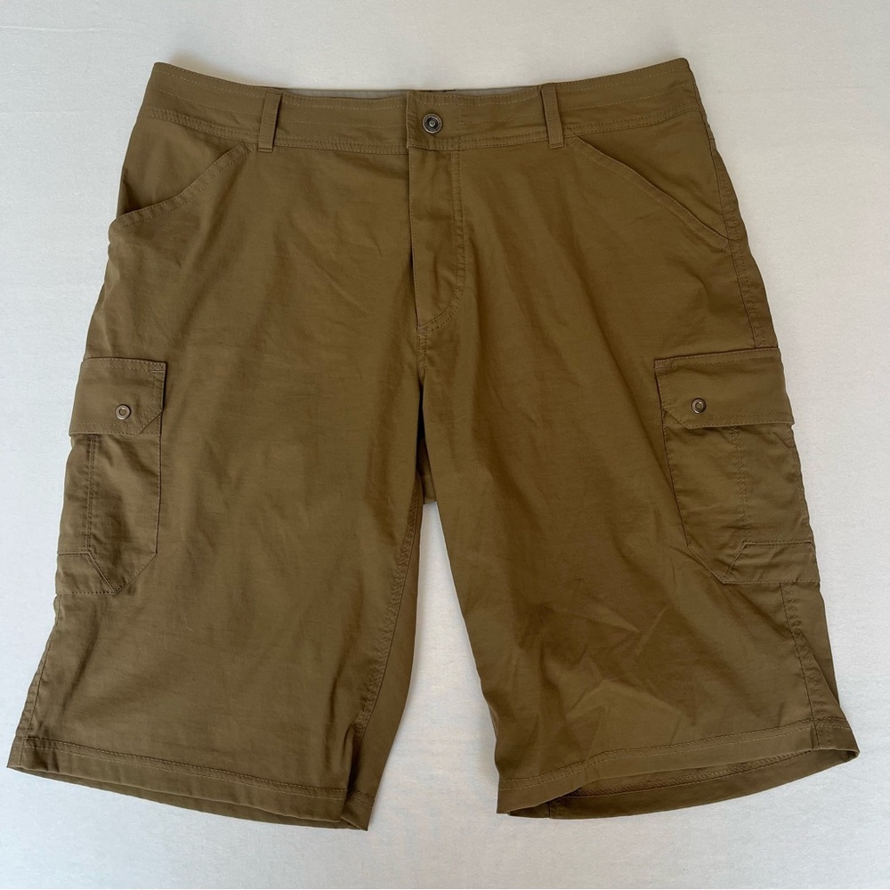 KUHL Born in the Mountains Hiking Travel Shorts Men’s Khaki 8 Pockets Size 38